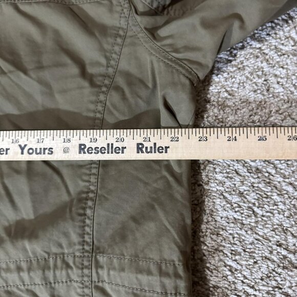 Banana Republic Jacket Womens XL Green Military Patch Utility Cotton Coat - Picture 8 of 9